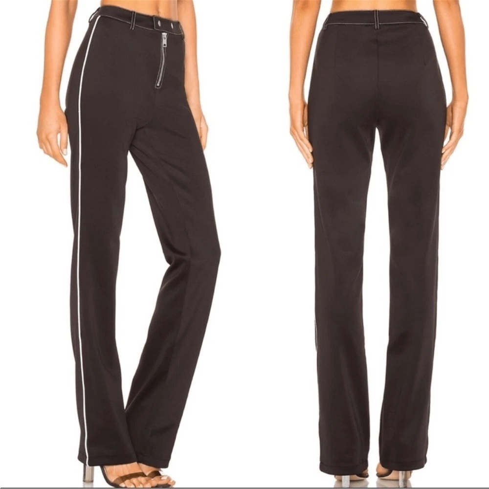 I.AM.GIA Slater Pants Black White Side Stripe High Rise Flare M ASO Kylie Jenner - Picture 2 of 10